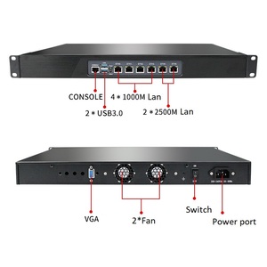 1U Rackmount Firewall Appliance core i3 /i5/ i7 1165 g7 6 * I226 2500M NICs Soft Router pfSense OPNsense Network server computer - Product Image 1