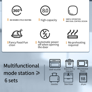 Multi-functional Digital Touch Screen Easy Clean Nonstick Basket <strong>Timer</strong> &amp; <strong>Temperature</strong> <strong>Controls</strong> Air Fryer - Product Image 4