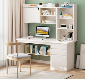 Modern Style Detachable Wooden <strong>Computer</strong> <strong>Desk</strong> with Bookcase Factory Direct <strong>Custom</strong> Size Extendable Feature - Product Image 6