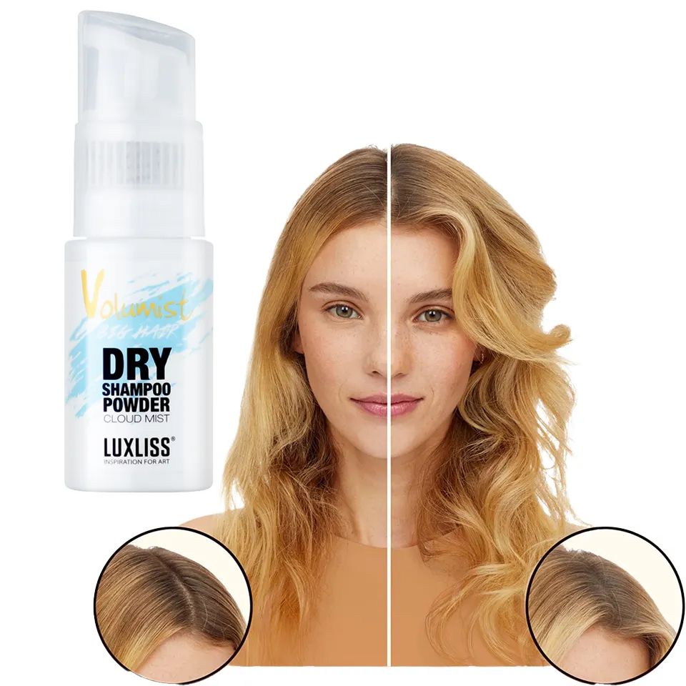 Luxliss Hot Verkoop Fabriek Prijs Snelle Absorberen Olie Lichtgewicht Kokosolie Haar Droog Shampoo Haar Poeder Cloud Mist