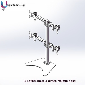 Silver Aluminum Alloy Cable <strong>Function</strong> Desktop <strong>TV</strong> Bracket New Rotating <strong>Computer</strong> <strong>LCD</strong> Monitor Bracket <strong>with</strong> 90 Degree Tilt Angle - Product Image 6