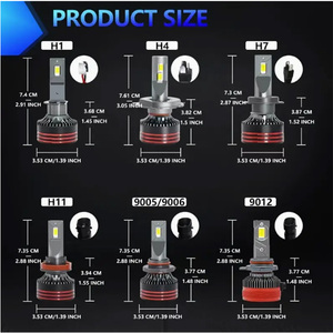 M8pro יחיד נחושת h4 אור כפול רכב הוביל פנסים 180w 6000k לבן מכונית תאורה פנסים h7h1h3 הוביל פנסים קדמית