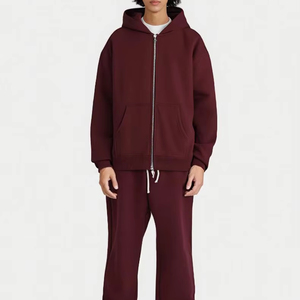 थोक 430 ग्राम वेलोर पूर्ण ज़िप हुडी उच्च गुणवत्ता वाले हेवीवेट टेक स्पोर्ट्स जिम सर्दियों के लिए अनुकूलन योग्य लोगो मुद्रण - Product Image 2