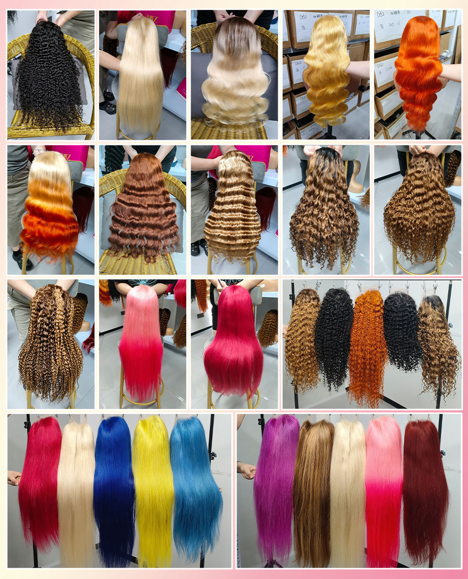 perruque de cheveux colorés