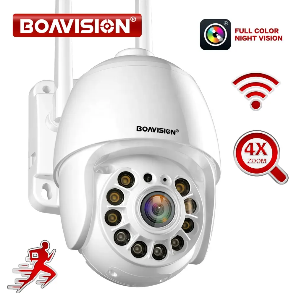 8MP 5MP PTZ IP Camera WiFi dome outdoor Motion Alarm auto Tracking 4X Digital Zoom 2-Way Talk 1080P Full Color Night Vision P2P