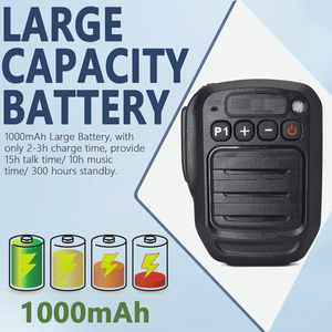 Zello PTT Walkie Talkie xách tay mini loa không dây Android IOS bluetooth Mic Microphone với 1000mAh pin thực-ptt đài phát thanh - Product Image 4