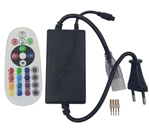 AC220V RGB компании mlight, работающая при напряжении 5050 RGB цвет переменчивый С 24Key пульт дистанционного управления IP67 водонепроницаемое наружное использование светодиодная осветительная полоса - Product Image 1