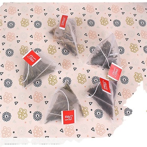 Bolsitas de té piramidales de nailon desechables con hilo personalizado, precio al por mayor, embalaje personalizable y producto de impresión - Product Image 3