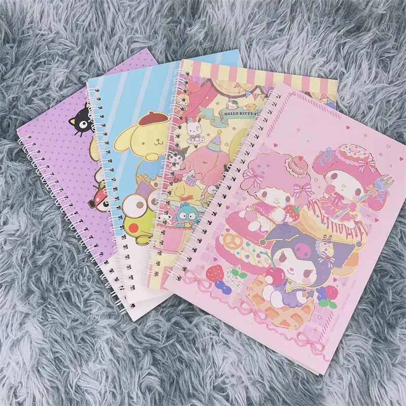 Ruunjoy A5 Seri sanrio notebook Binder daun longgar kawaii anime Cinnamoroll Kuromi mymelody alat tulis sekolah buku harian