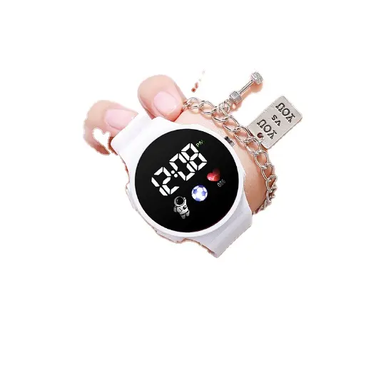 Montre de sport numérique étanche LED lumineuse Fashion Cute Candy Color garçons et filles Student Watch pour les enfants