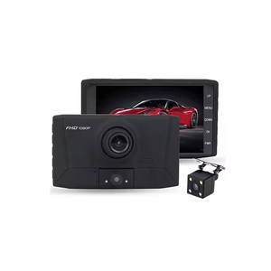 Grabadora de conducción de vehículos de 3 canales, pantalla de 4,0 pulgadas, detección de movimiento, vista trasera Hd, cámara de salpicadero de 1080p, cámara de salpicadero de 3 lentes, DVR para coche
