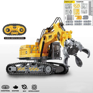 STEM Toy 4 in 1 <strong>Assembled</strong> RC Toy DIY Excavator Programmable Truck Educational Toys Building Block Vehicle Remote Control Car - Product Image 3