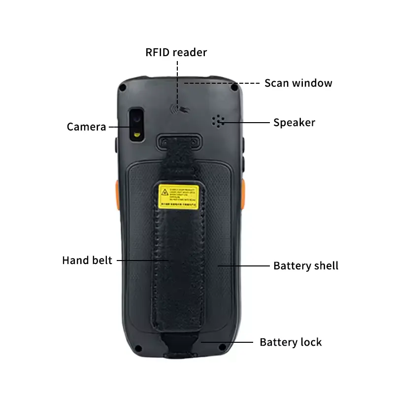 เครื่องสแกนบาร์โค้ด 2D PDA เทอร์มินัลอัจฉริยะ Android ที่ทนทานพร้อม WIFI BT