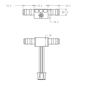 IP67 sensore di livello liquido a punto singolo in plastica R interruttore di livello fotoelettrico intelligente senza contatto sensore di livello dell'acqua - Product Image 4