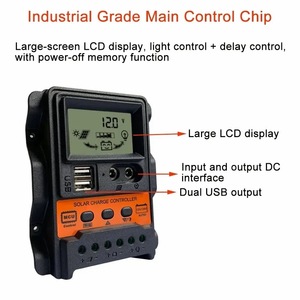 Двойной USB DC Выход LCD 20A контроллер солнечного заряда 12V/24V с памятью выключения автоматизированный Солнечный контроллер - Product Image 3