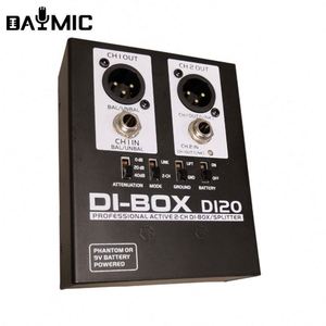 Factory OEM Professional Direct Box Active <strong>2</strong> Channel <strong>Splitter</strong> DI BOX with <strong>2</strong> XLR <strong>Outputs</strong> - Product Image 4