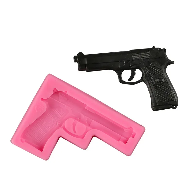 Gun Shape Silicone Mold 3D Resin Craft DIY Mould Tools for Toy Jewelry TOY Making Decorating Chocolate Soap Cake Decoration Mold