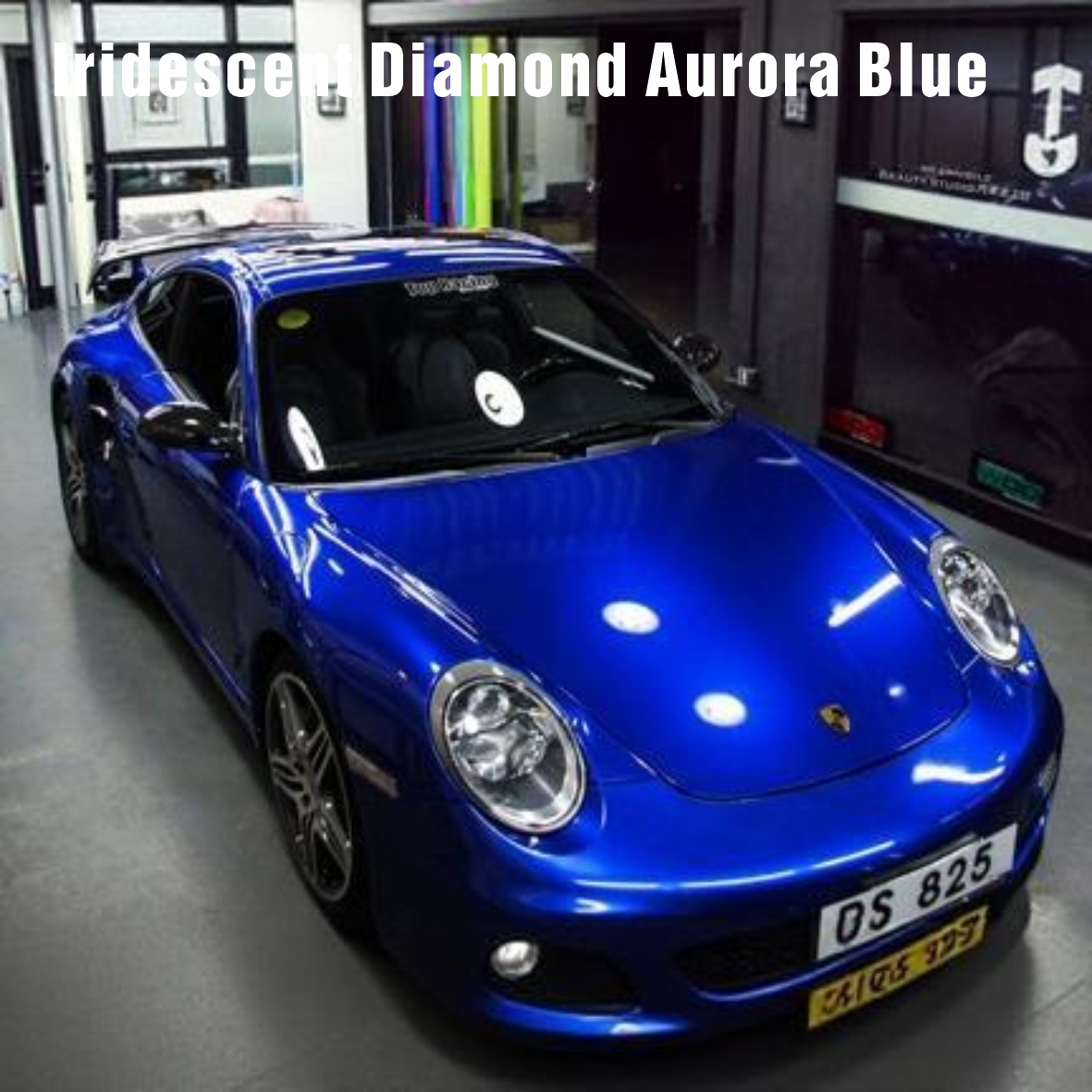 Diamant irisé bleu aurore