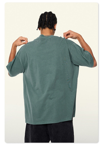 Sıcak satış özelleştirilebilir yüksek kaliteli erkek düz renk genç kısa kollu ağır boy Vintage yıkanmış pamuk t <span class=keywords><strong>Shirt</strong></span>