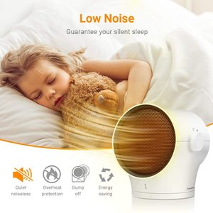 Taşınabilir uzay isıtıcı 3s hızlı ısıtma 1000W küçük kişisel elektrikli ısıtıcı 3 modları, 2 in 1 salınımlı ısıtıcı ve Fan - Product Image 4