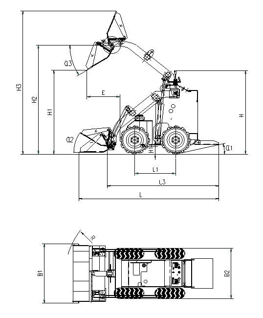 Shanding agricola cargador tractor mini skid steer loader with bucket mini skid steer mower mini skid