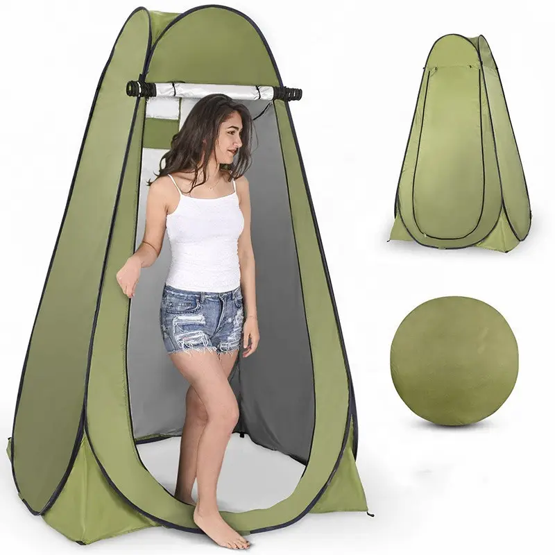 Tragbare Outdoor Pop Up Privatsphäre Instant Dusch zelt Camp Toilette billigste Camping Zelt mit Fenster Camping Dusch zelt