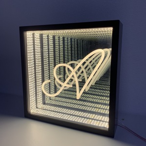 2024最新デザイン3D LED深さインフィニティミラーネオン深さマジックミラー - Product Image 1