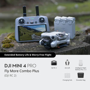 DJI Mini 4 <span class=keywords><strong>Pro</strong></span> Fly daha Combo artı (DJI RC 2) RC 2 uzaktan ile UNV Drone (ekran ile) daha Combo artı 4K HDR uçmak