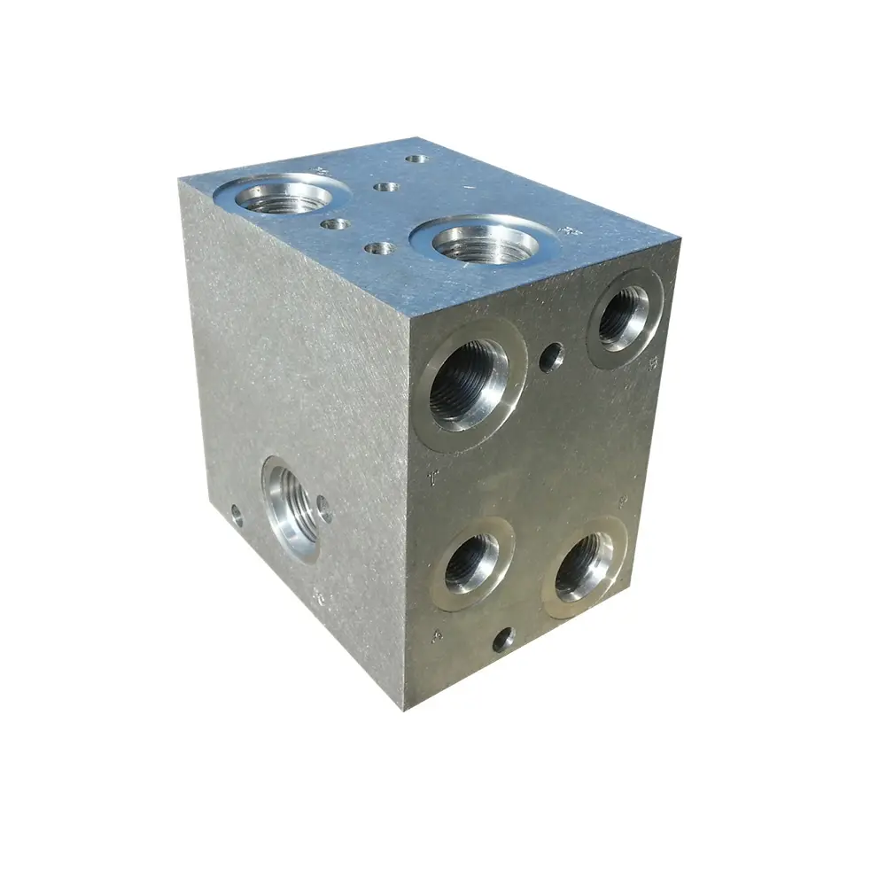Personnalisé CNC En Aluminium Fraisé 6061 bloc collecteur pour équipement hydraulique