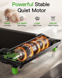 Pour Amazon 5 US Stock livraison directe Portable 2-en-1 tapis de marche électrique 150kgs bureau incliné tapis roulant à écran LED pour la maison - Product Image 3