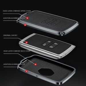 <strong>Key</strong> case for Renault Car <strong>Key</strong> Shell Koleos Kadjar <strong>Espace</strong> Aluminum Alloy Leather TPU Car <strong>Key</strong> Protect Cover - Product Image 3
