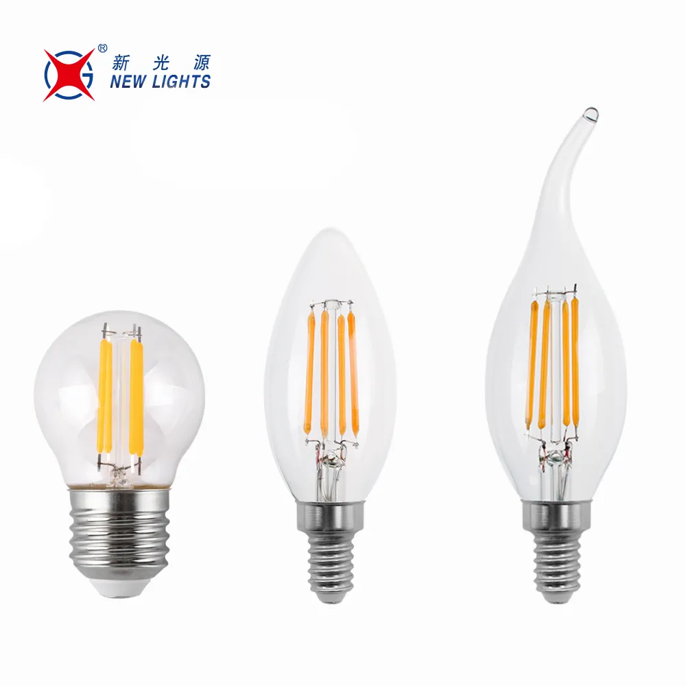 Светодиодная лампа накаливания E12 E14 E26 E27 B22d CCT G45 C35 C35T, 2 Вт, 4 Вт, 5 Вт