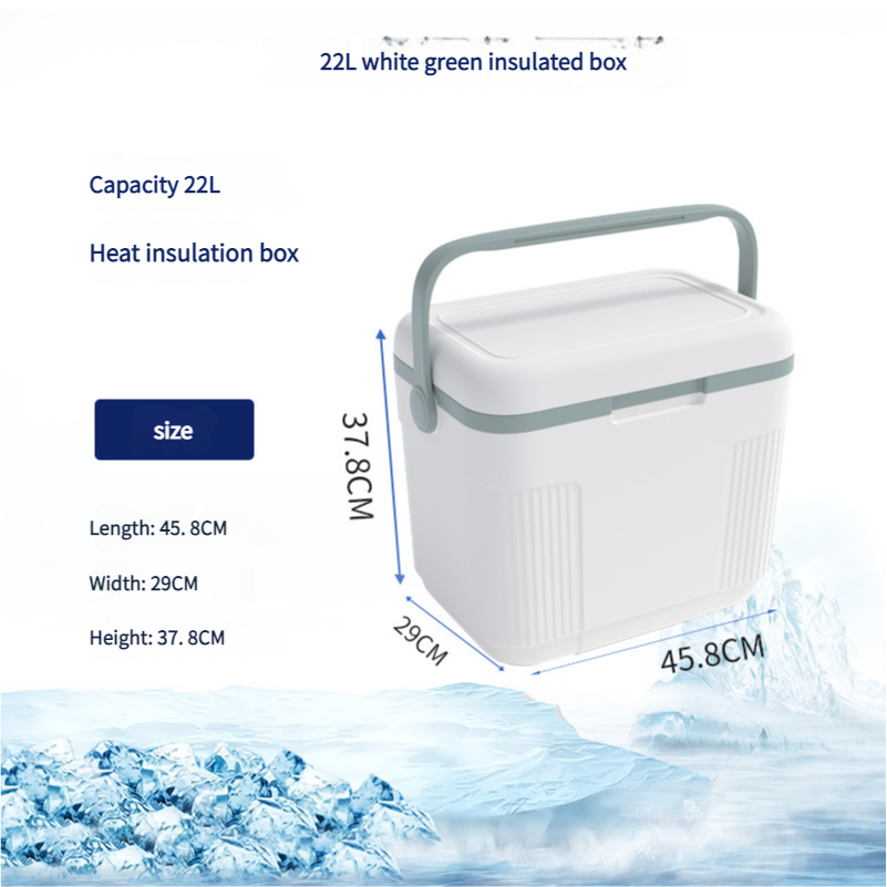 22L blanco gris + caja de hielo de 450ml * 2 + bolsa de hielo * 10