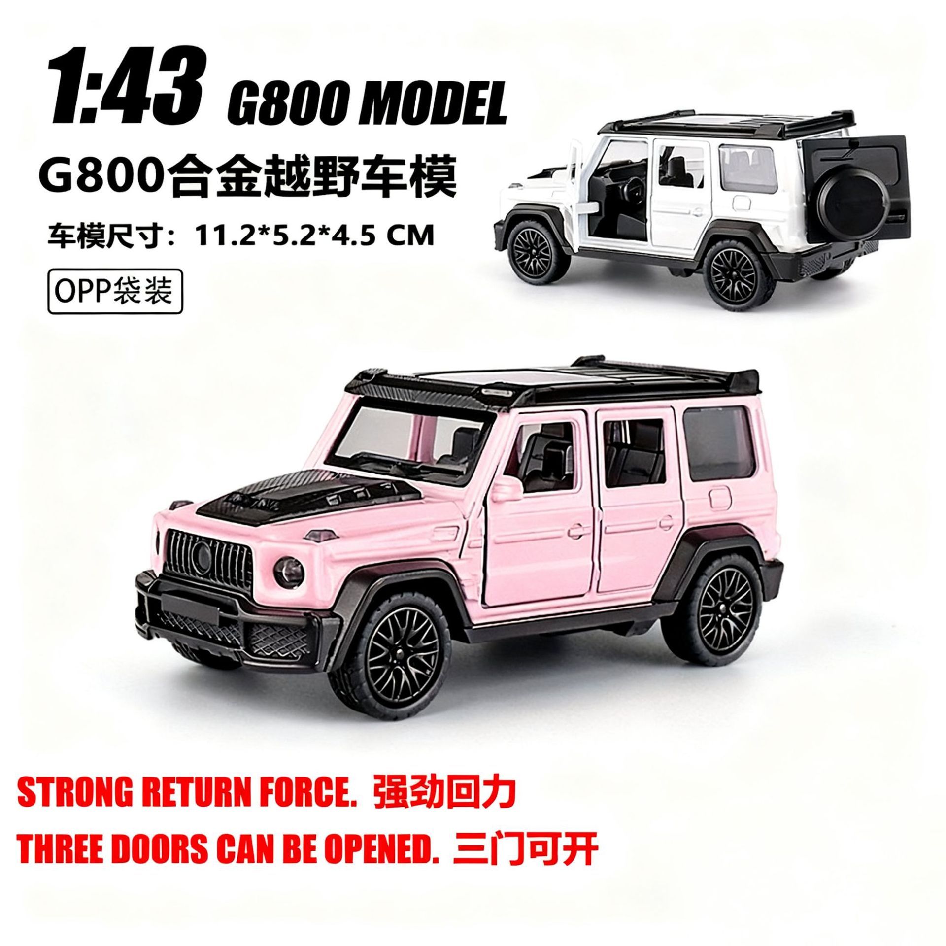 Modèle de véhicule tout-terrain Pink-opp bag-babbos g800