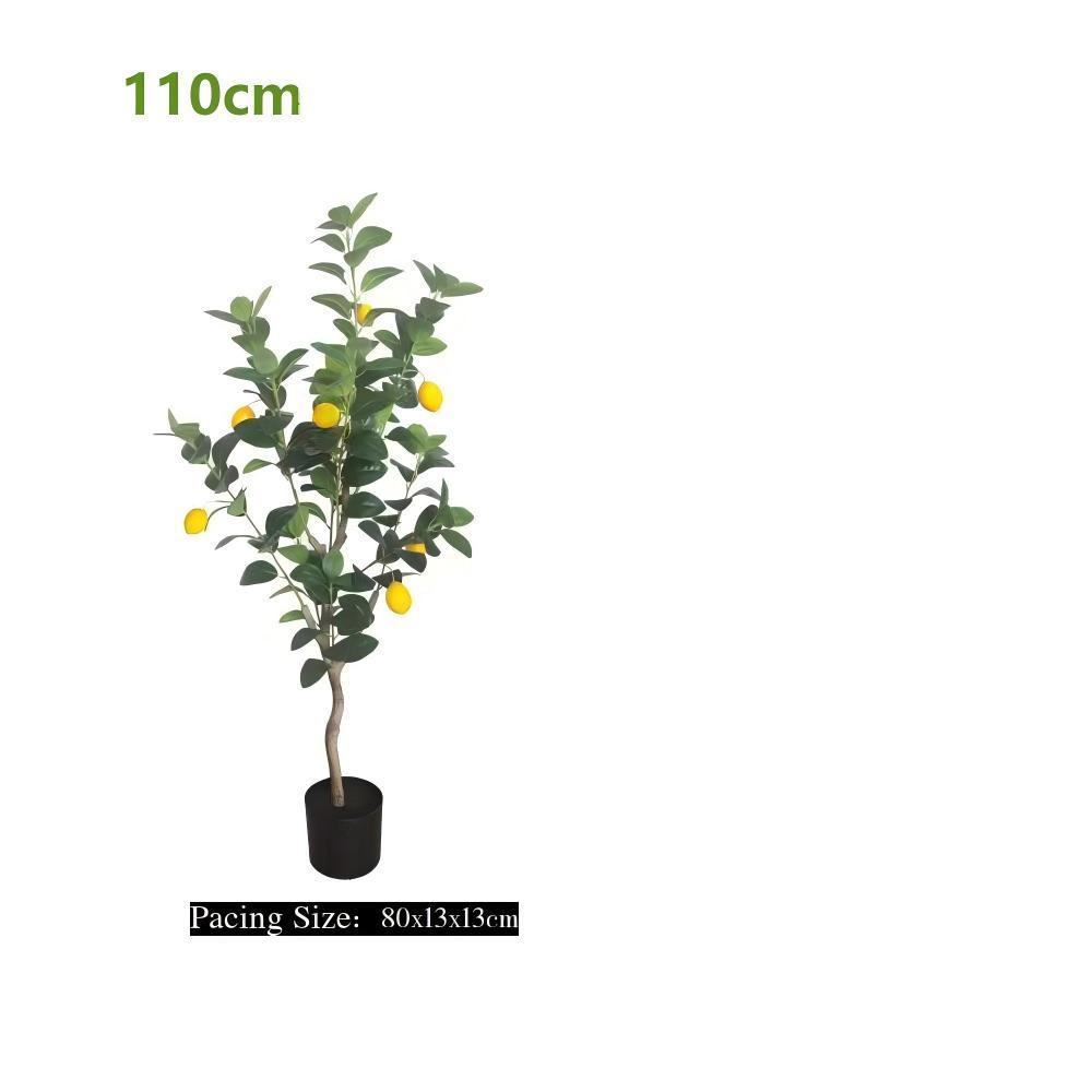 Árbol de limón artificial de un solo tallo de 1,1 m