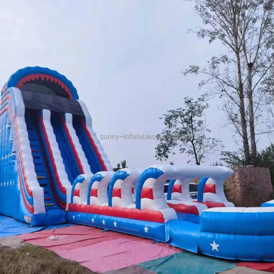 Comercial grandes crianças inflável água slide inflável água Slide Bouncy castelos com piscina para crianças