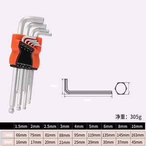 Ball Head Allen Hex Key ประแจหกเหลี่ยม Hex Key และชุดซ็อกเก็ตชุดกุญแจ - Product Image 6