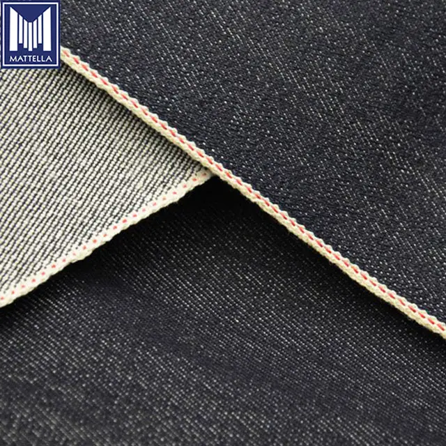 Stocklot 도매 밧줄 염색 17-18 온스 100% 유기농 일본 selvedge 데님 원단 자켓 토트 조끼