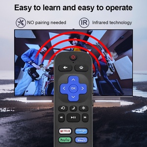 All'ingrosso 17 tasti LED TV di ricambio telecomando per la casa universale Roku TCL Hisense serie Smart TV Netflix FCC certificata - Product Image 3