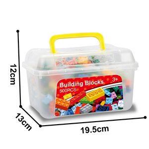 Mezcla de bloques de construcción, 500 Uds., bloques de construcción coloridos, juego para niños, bloques de construcción de plástico, juguetes DIY para juguetes de inteligencia - Product Image 2