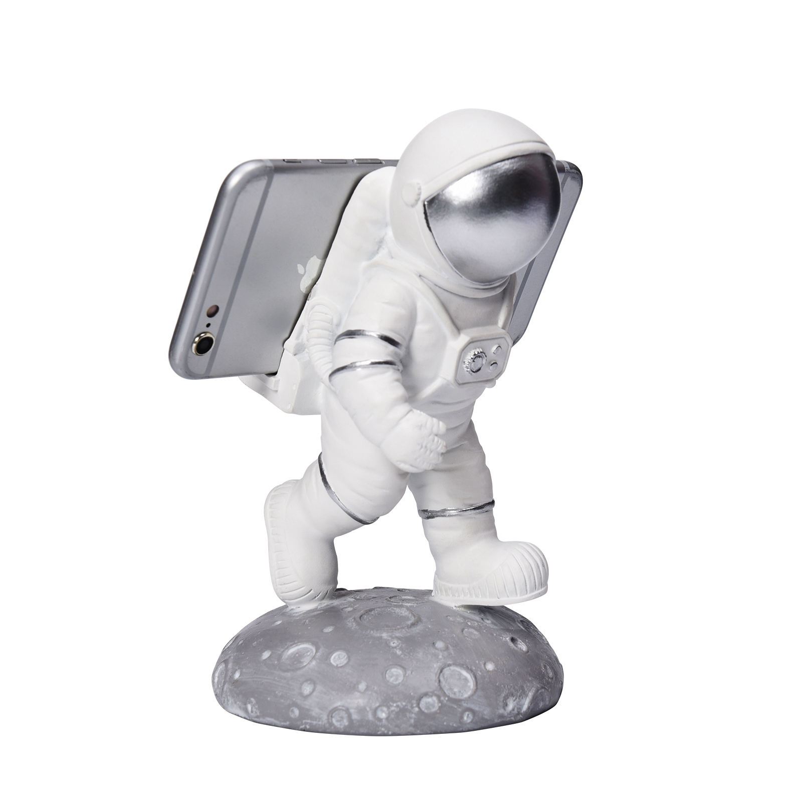 Rouge avec le visage argenté