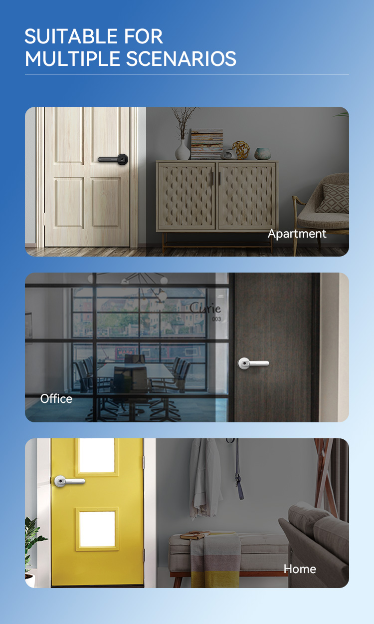 Tediton APP Anti Theft Remote Control Smart Lock Guangdong Lever Magnetic Fingerprint Door Lock