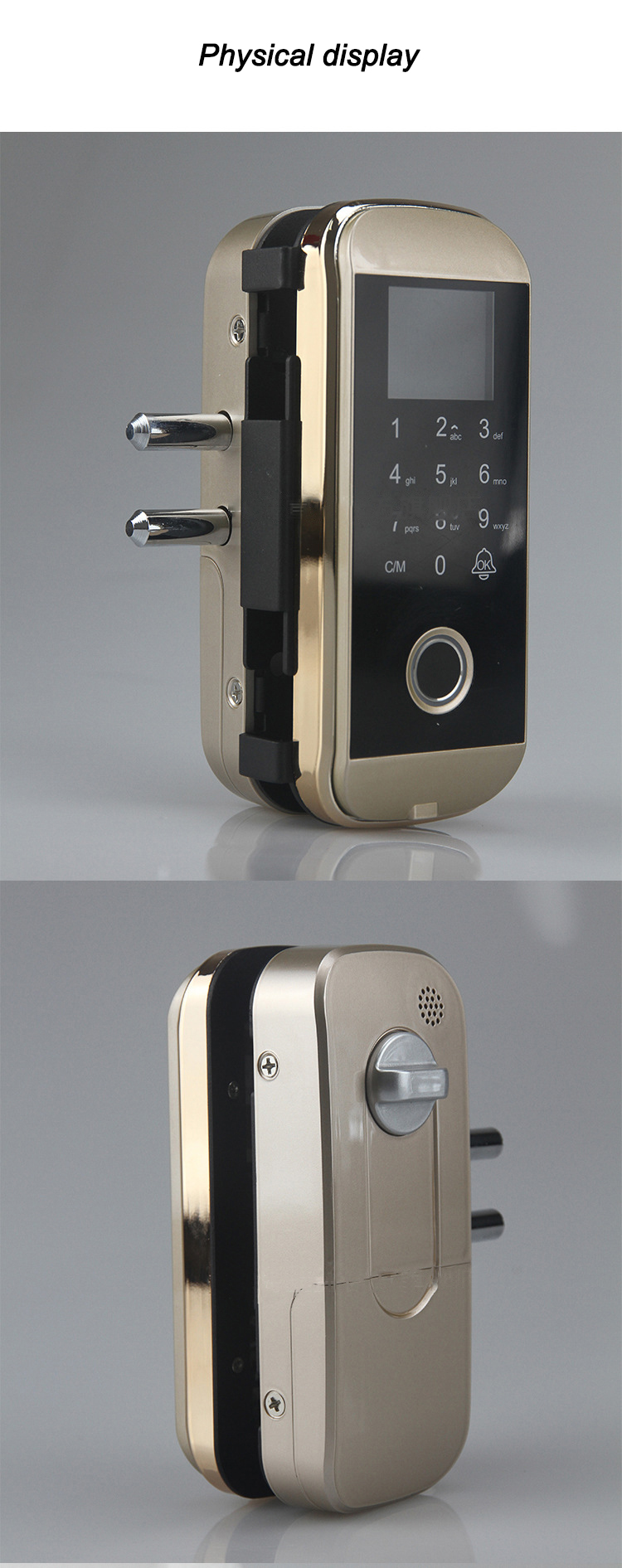 Smart glass door fingerprint lock password APP digital data entry from home lock 2022 digital lock guangdong candado inteligente