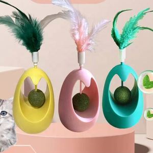 New Arrival <strong>Catnip</strong> Spin Ball Cat Toys Ball With Feather Eco-friendly <strong>Catnip</strong> Ball for Cats - Product Image 4