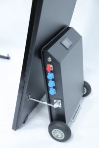 Macchina pubblicitaria esterna portatile da 32 pollici con batteria al litio integrata con ruote Digital Digital Signage Capacitive per uso ascensore - Product Image 4