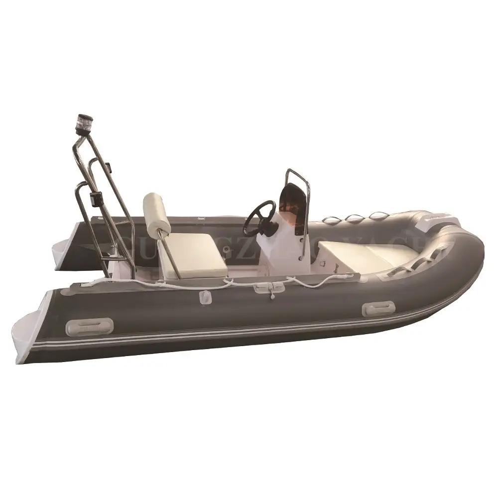 RIB330グラスファイバーハル素材と船外モーターリジッドインフレータブルボート