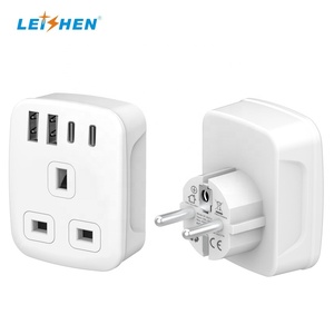 Châu Âu để UK cắm Adapter <span class=keywords><strong>unidapt</strong></span> adapter 4 USB tường sạc du lịch cắm điện Adapter EU để anh có thể gập lại cắm - Product Image 2