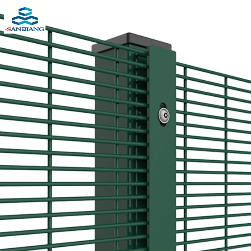 Haute qualité Anti montée 358 clôture utilisée dans la sécurité garde métal fer PVC enduit jardin clôture Prison vert clôture de sécurité 1000m