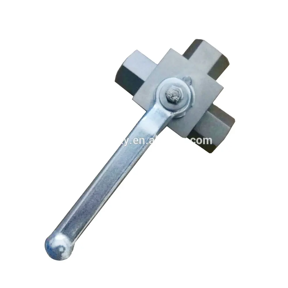 L O que é uma porta cheia 3 Way High Pressure Ball Valve Aço inoxidável latão de carbono KHB3K-M52X2 Posição Três vias 500bar DN 32mm