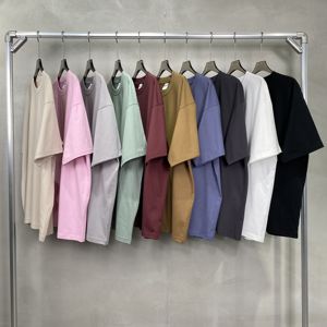 批发定制重量级超大t恤圆领线t恤空白纯色普通超大t恤 - Product Image 1